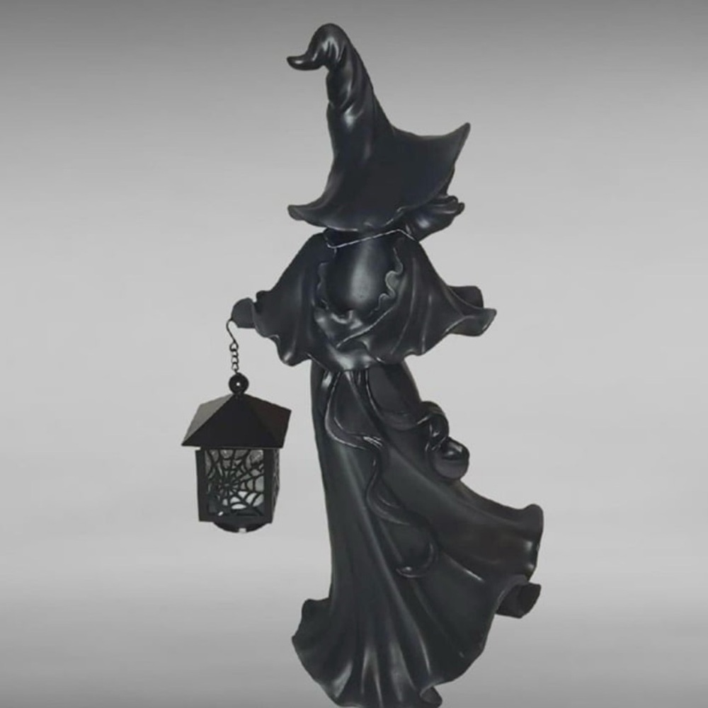 Cracker Barrel Witch Led with Lantern 18 Inches Height